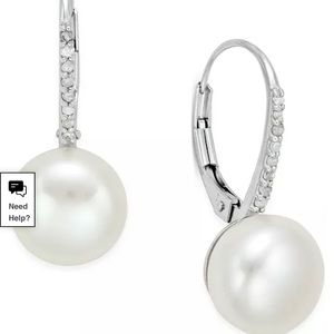 Pearl and Diamond Earrings